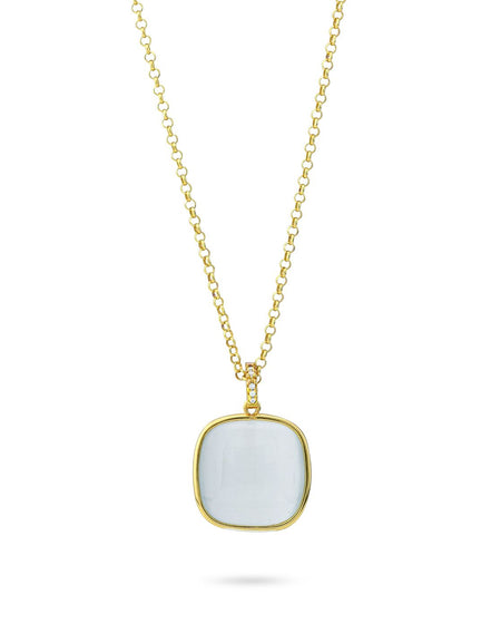 Collana placcata oro giallo con pendente white e zirconi BOCCADAMO