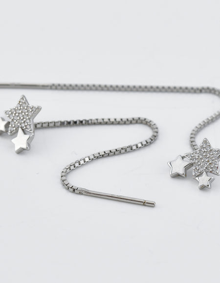 BOCCADAMO MYA Orecchini Stelline di zirconi con filo a Cascata