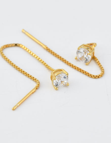 BOCCADAMO MYA Orecchini Punto Luce Dorati con filo a Cascata