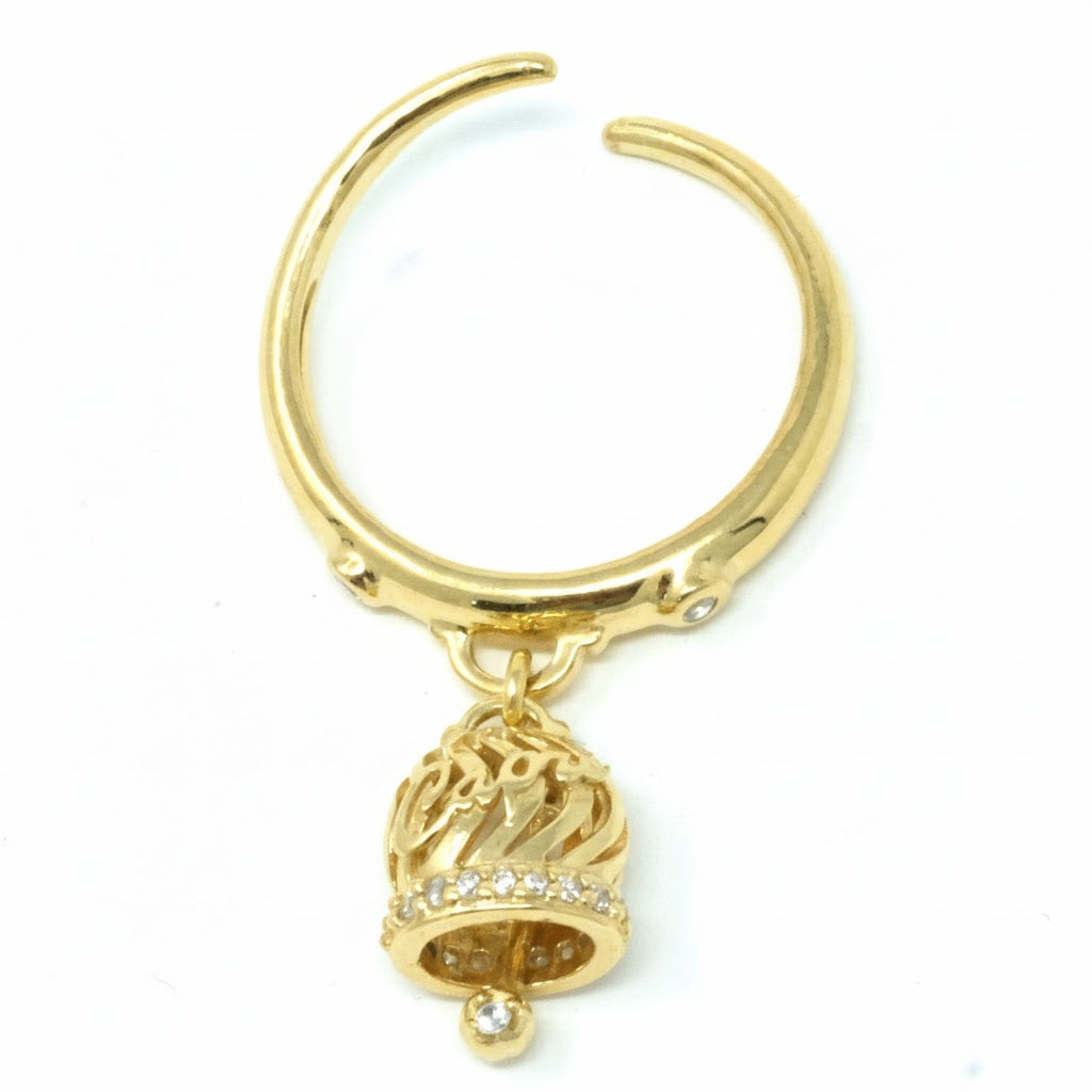 Anello in argento 925 °/°° dorato con campanella CAPRI byMeg