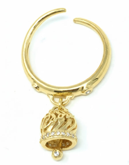 Anello in argento 925 °/°° dorato con campanella CAPRI byMeg