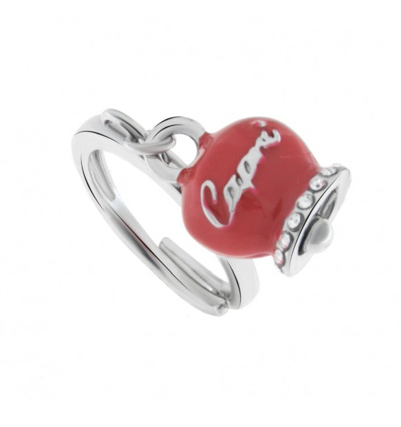 Anello Belvedere silver Rosso AMOCAPRI