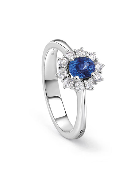 SALVINI Anello Donna Love for Color con Zaffiro e Diamanti in oro 18kt