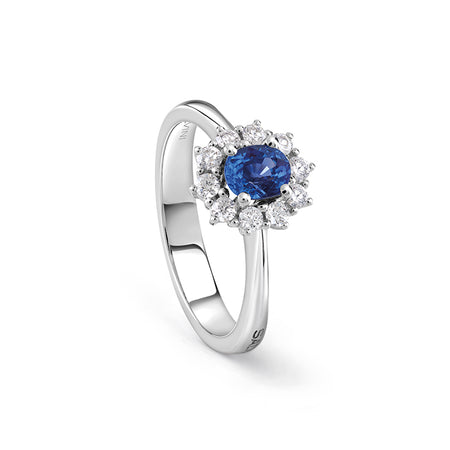 SALVINI Anello Donna Love for Color con Zaffiro e Diamanti in oro 18kt