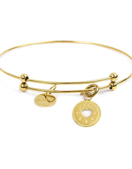 MARLÙ Bracciale rigido Sempre Insieme in acciaio dorato