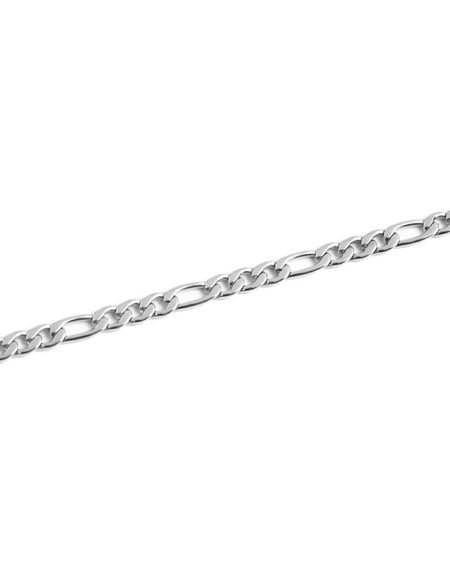 MARLÙ Bracciale a catena figaro in acciaio