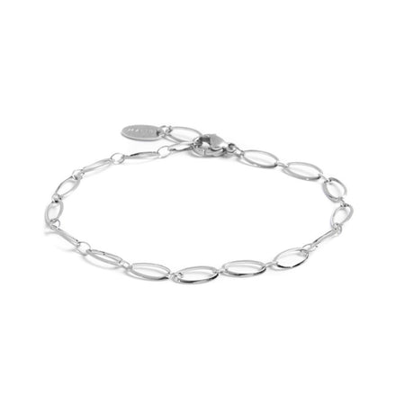 MARLÙ Bracciale a catena ovale in acciaio