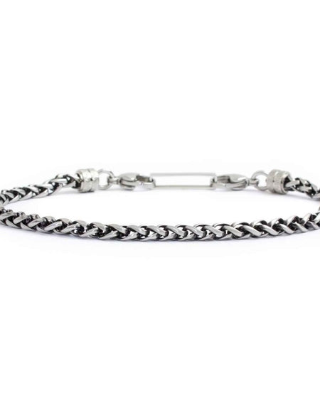 MARLÙ Bracciale a catena maglia Sonaglio 3.5mm brunito