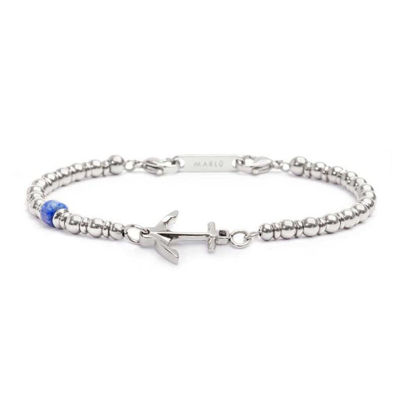 MARLÙ Bracciale Ancora con Ematite e Sodalite