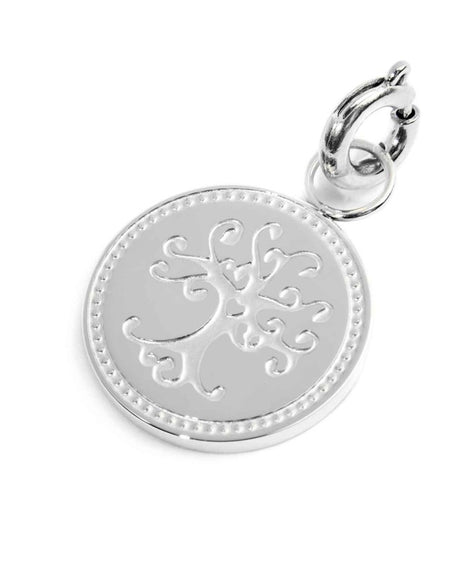 MARLÙ Pendente Charm tondo Albero dei Valori in acciaio