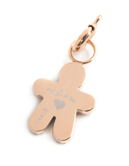 MARLÙ Pendente Charm Bimbo cristalli in acciaio rosè