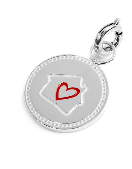 MARLÙ Pendente Charm tondo Casa in acciaio