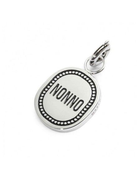 MARLÙ Pendente Charm ovale Nonno in acciaio