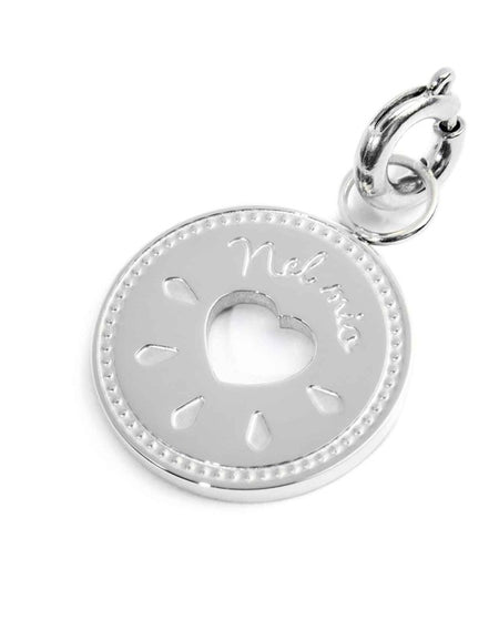 MARLÙ Pendente Charm tondo Sempre insieme in acciaio