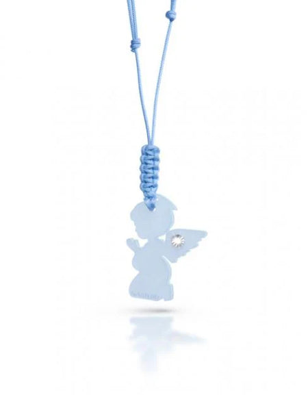 NAMURI BABY Cofanetto Blister Ciondolo Angelo Azzurro con Diamante 0.03ct