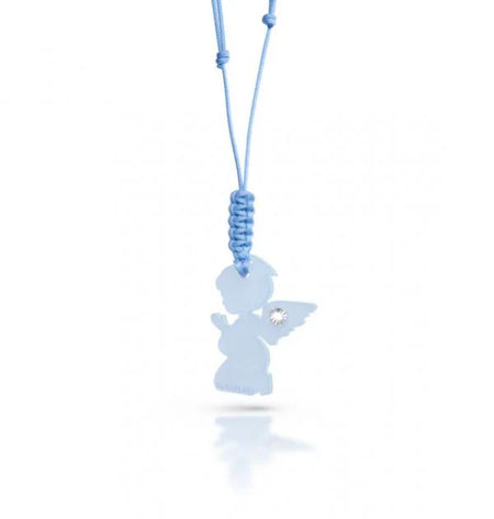 NAMURI BABY Cofanetto Blister Ciondolo Angelo Azzurro con Diamante 0.03ct