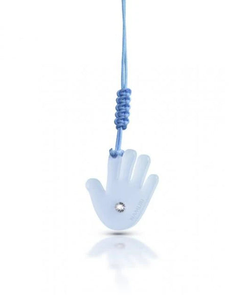 NAMURI BABY Cofanetto Blister Ciondolo Manina Azzurro con Diamante 0.03ct