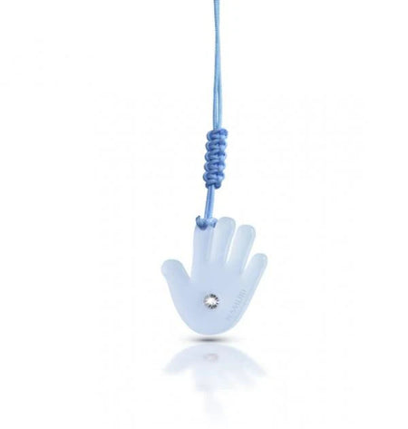 NAMURI BABY Cofanetto Blister Ciondolo Manina Azzurro con Diamante 0.03ct