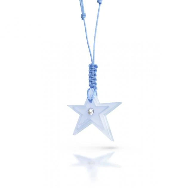 NAMURI BABY Cofanetto Blister Ciondolo Stella Azzurro con Diamante 0.03ct