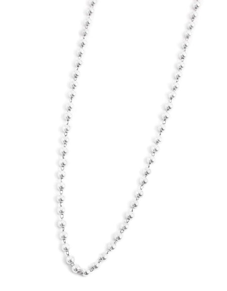 MARLÙ Collana di perle 3.3mm in acciaio