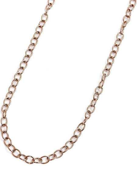 MARLÙ Collana catena "O" doppia in acciaio rosè