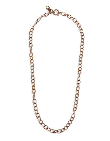 MARLÙ Collana catena "O" doppia in acciaio rosè