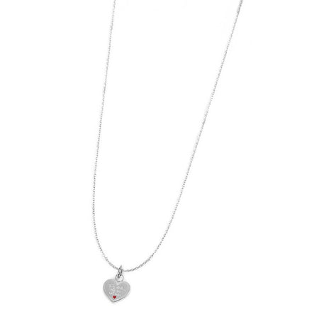 MARLÙ Collana con pendente cuore Nonna in acciaio