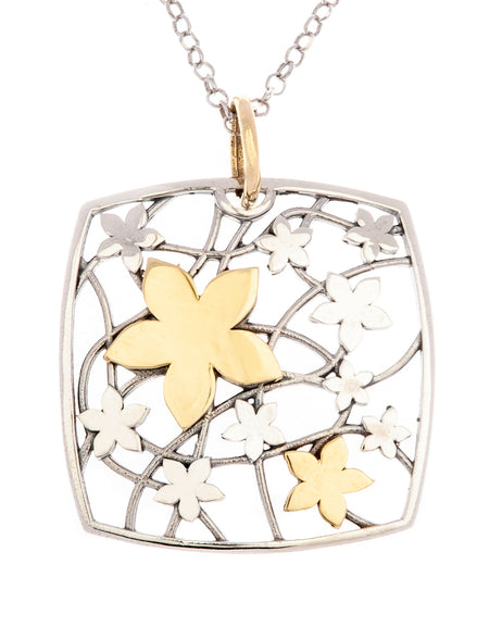 ENFASI GIOIELLI Collana Primavera in Argento 925 e Bronzo Dorato