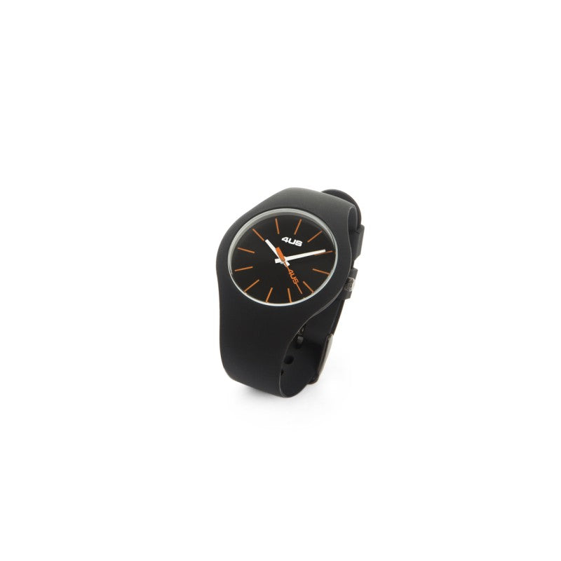 4US Cesare Paciotti Orologio Uomo in Silicone Nero e Arancio