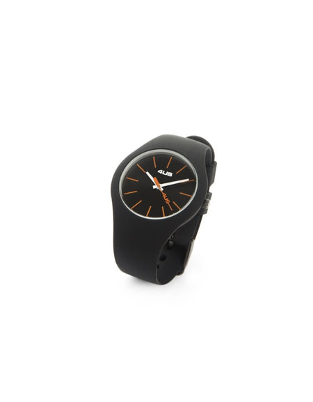 4US Cesare Paciotti Orologio Uomo in Silicone Nero e Arancio