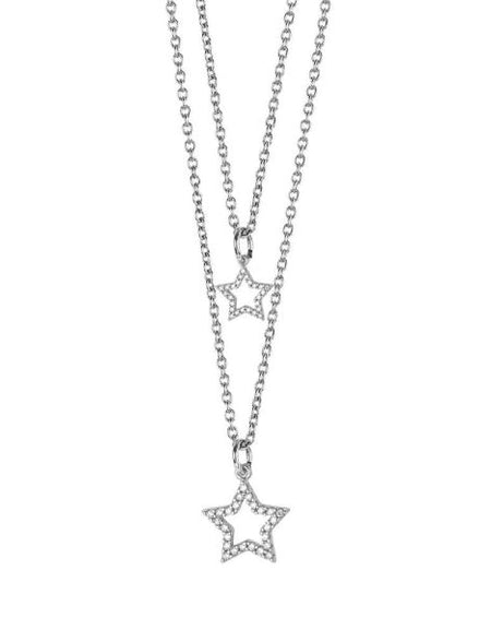 BOCCADAMO MYA Collana Doppio Filo Stelle Rodio