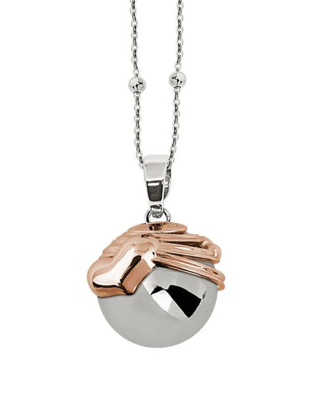 BOCCADAMO MYA Collana Chiama Angeli Grande con Cuore Rosè