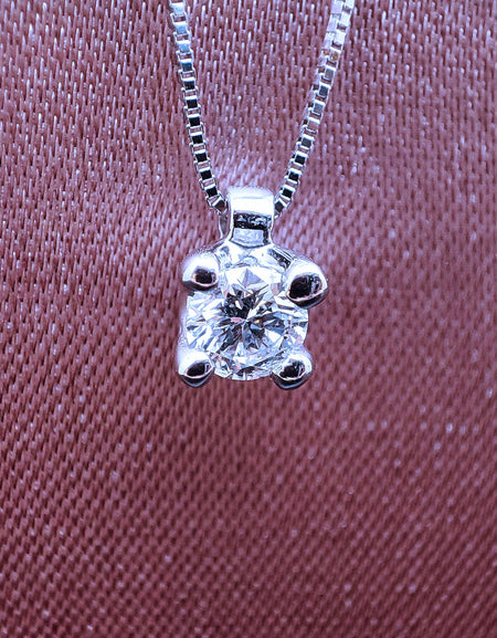 Collana donna SALVINI Virginia in Oro bianco 18kt e pendente punto luce Diamante