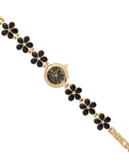 Orologio Donna OTTAVIANI Solo Tempo Bracciale Fiori Neri