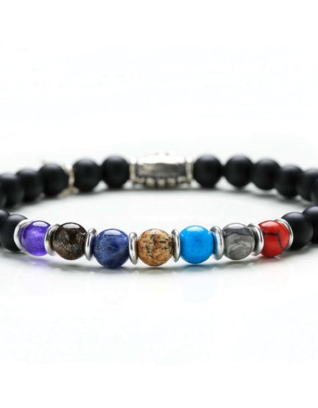 Bracciale Uomo GERBA JEWELS BLACK COLORS Stone Collection Argento 925