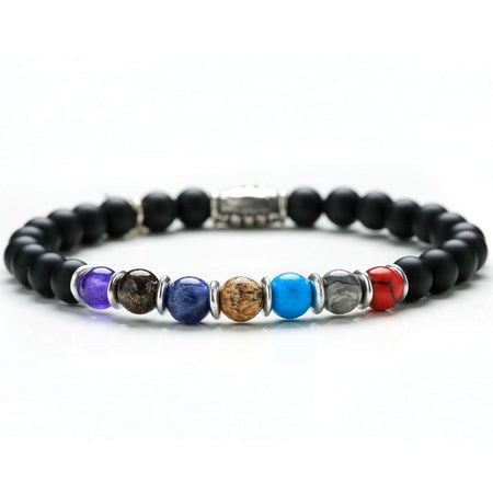 Bracciale Uomo GERBA JEWELS BLACK COLORS Stone Collection Argento 925