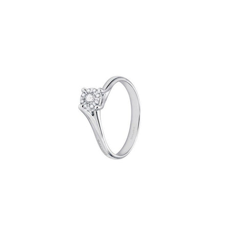 Anello Donna SALVINI Collezione DAPHNE in Oro Bianco e Diamanti 0.06ct