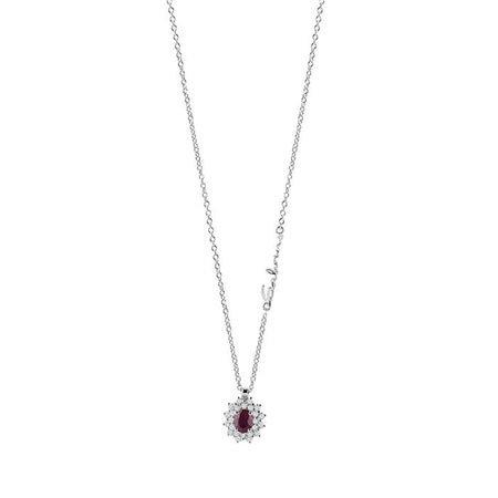 Collana Donna Salvini Celine in Oro bianco 18kt Rubino e Diamanti
