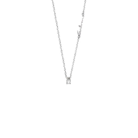 Collana donna SALVINI Tendresse in Oro bianco con punto luce Diamante 0.07ct