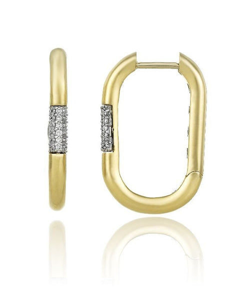 Orecchini Donna CHIMENTO Bamboo Pure in Oro Giallo 18kt e Diamanti