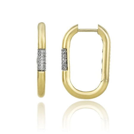 Orecchini Donna CHIMENTO Bamboo Pure in Oro Giallo e Diamanti