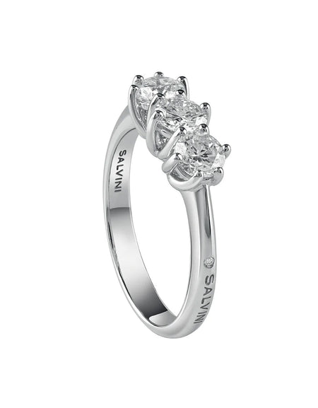 Anello Donna SALVINI Lavinia Trilogy in Oro bianco 18k e Diamanti