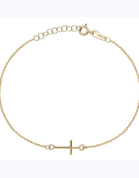 Bracciale Donna AMEN Oro 9kt con Croce