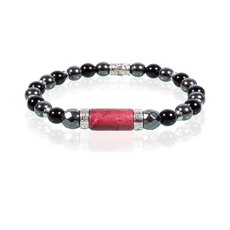 Bracciale Uomo GERBA JEWELS EDDY in argento 925 Onice ed Ematite