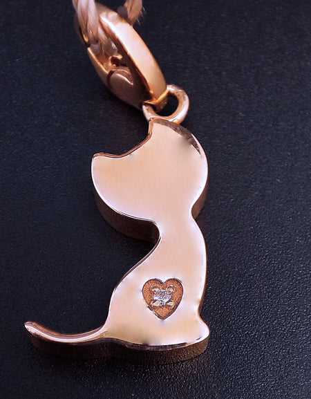Ciondolo SALVINI Charm of Love Gatto in Argento rosé e Diamante