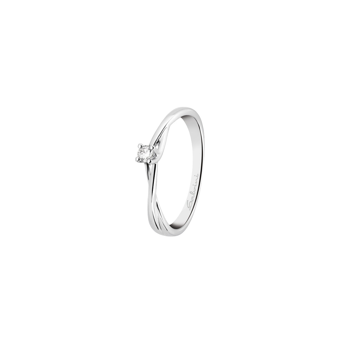 Anello Donna SALVINI Solitario Tendresse in Oro Bianco 18kt e Diamante