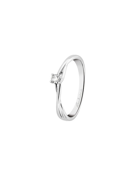 Anello Donna SALVINI Solitario Tendresse in Oro Bianco 18kt e Diamante