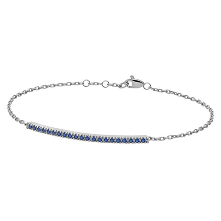 Bracciale PADDLE Backspin DonnaOro in Oro bianco 18kt con Zaffiri