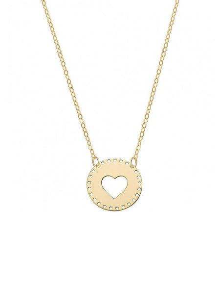 Collana Donna AMEN Oro 9kt Medaglia Cuore
