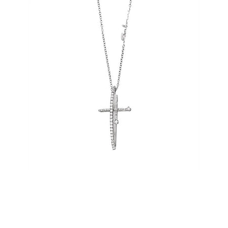 Collana Donna SALVINI Croce Constellations in Oro Bianco 18kt e Diamanti 0.50ct